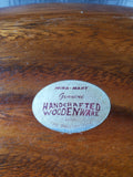 Carved Wooden 3 Sectioned Serving Tray