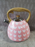 Masterclass Metal Pink Heart Teapot