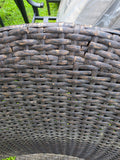 Two Brown All Weather Wicker Chairs