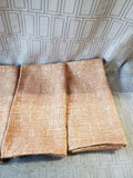 Lot of 12 Orange Toned Textured Fabric Napkins