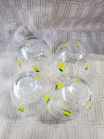 Set of 4 Anthropologie Hand Blown Pineapple Lowball Tumblers