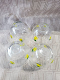 Set of 4 Anthropologie Hand Blown Pineapple Lowball Tumblers