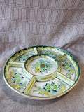 Hand Painted Ceramic Asian Inspired Divided Serving Dish