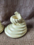 Pair of Ceramic Seashell Candle Holders