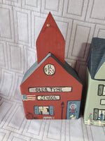 Lot of Wooden House Figurines