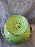 Green Enameled Colander