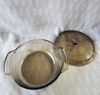 Anchor Hocking Amber Glass Covered Baking Dish