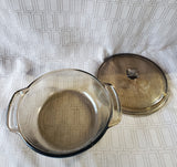 Anchor Hocking Amber Glass Covered Baking Dish