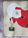 Signed Kimberly Smith Pottery Santa Wall Plaque