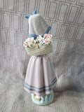 Lladro "Nature's Bounty Girl with Flower Basket" No. 1417 Figurine