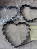 Set of 3 Williams-Sonoma Non-Stick Scalloped Heart Pancake Molds