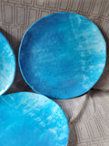 Set of 5 222 Fifth Blue Melamine Dinner Plates