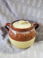Glazed Pottery Bean Crock