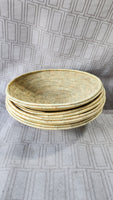Pair of Hand-Woven African Folk Art Coil Baskets with Lids