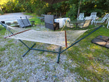 Rope Hammock w/Frame and Removable Cover/Pillows
