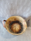 Bradford Basket Company Round Basket with Leather Handles