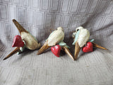 Set of 3 House of Hatten Turtle Dove Ornaments