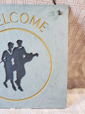 Carved Stone "Welcome" Stone