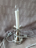Pair of Electric Metal Base Candlesticks WORKS