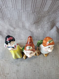 Walt Disney Productions Ceramic Snow White, Sleepy, and Bashful Figurine Set
