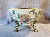Floral Decorative Bowl with Display Stand