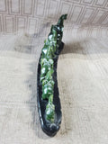 Carved Green Stone Elephants in Line Figurine