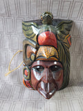 Vintage Hand Carved Wooden Native American Mask