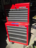 Craftsman Chest on Chest Rolling Tool Storage Cart, Full of Great Tools **HEAVY ITEM***READ DETAILS ON PICK UP POLICY***