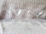 Set of 4 Clear Martini Glasses