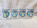 Set of 4 Cera Clear Glass "Saloon" Beer Mugs
