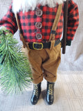 Lumberjack Santa in Flannel Figurine