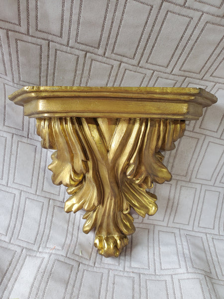 Ornate Gold Toned Wall Shelf