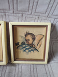 Pair of Original Hummel "Baby and Bee" Miniature Prints (A)