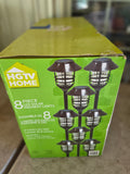 8-Piece LED Solar Pathway Lights, Unopened Packaging