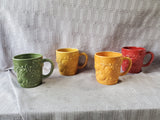 Set of 4 Sur La Table Pumpkin Mugs