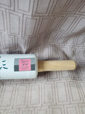 Stoneware "Just Roll With It" Rolling Pin