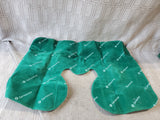 Samsonite Green Suede Inflatable Travel Neck Pillow