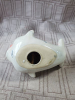 Glazed Pottery Whale Figurine