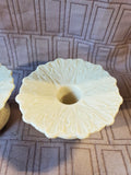Pair of Lenox Embossed Candlestick Holder