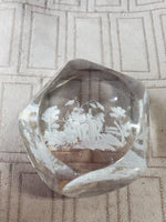 Etched Crystal Paperweight