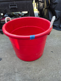 Large Red Plastic Tub w/Rope Handles (C)