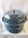 Black and White Speckled Roaster Pan