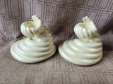 Pair of Ceramic Seashell Candle Holders