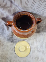 Glazed Pottery Bean Crock
