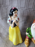 Walt Disney Productions Ceramic Snow White, Sleepy, and Bashful Figurine Set