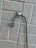 6' Iron Shepherds Hook Plant Hanger w/Decorative Bird