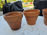 5-Piece Small Terracotta Pot Lot