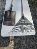 Leaf Rake and Shovel