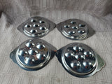 Set of 4 Stainless Steel Escargot Trays