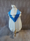 White Ceramic Wall Pocket with Decorative Spigot